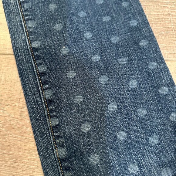 LOFT WOMENS SIZE 4 SKINNY POLKA DOT DENIM JEANS - Picture 3 of 10
